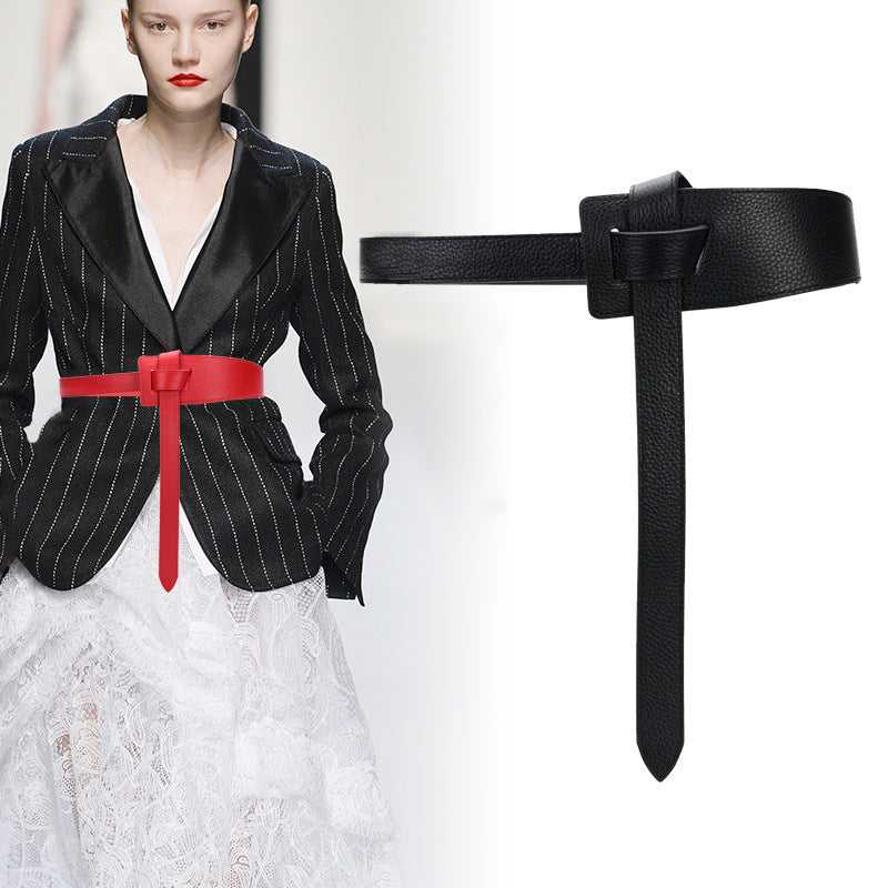 Ladies Fashion Belt Leather Wide Waist Seal