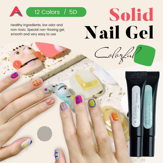 Nail Art Essentials-12 Colors 5D Solid Pudding Nail Gel（50% OFF）